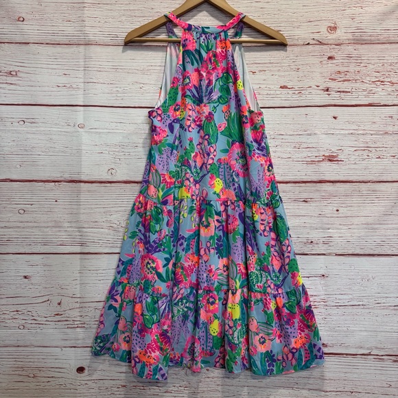 Lilly Pulitzer Carolane Lileeze Halter Swing Dress Multi Me and My Zesty Sz S - Picture 13 of 15